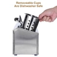 thumbnail image 3 of Unique Bargains Stainless Steel Cylinder Flatware Silverware Utensil Holder Countertop Flatware Organizer (3 Holes), 3 of 6