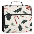 thumbnail image 5 of FORMRS Zipper Binder with Shoulder Strap 2-inch Ring 500 Sheet Capacity File Bag, White Christmas Holly, 5 of 5