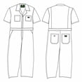 thumbnail image 2 of NATURAL UNIFORMS HUNTER GREEN COVERALLS WITH SHORT SLEEVES, 2 of 2