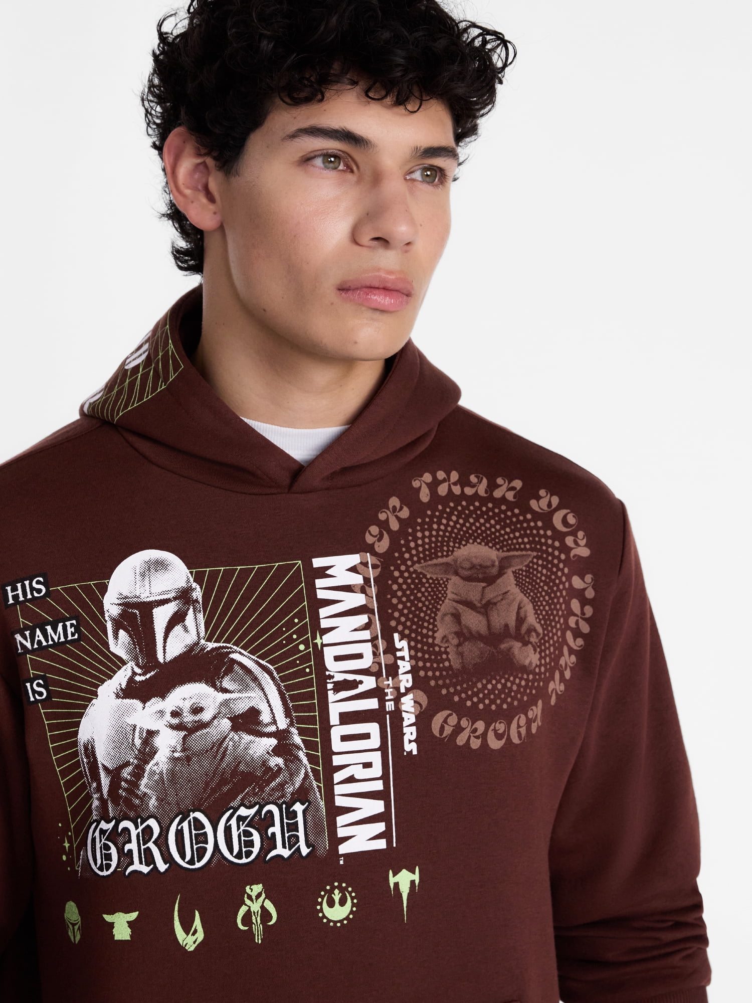 Star Wars Men's and Big Men's The Mandalorian Front Back Graphic Hoodie, Sizes XS-5XL