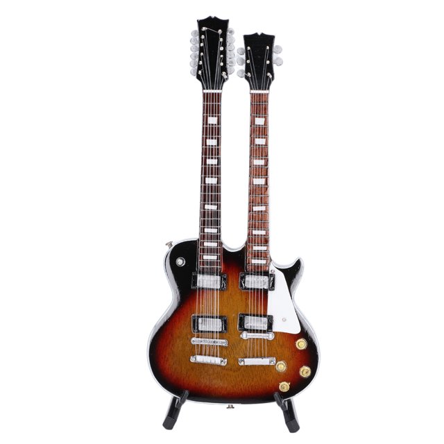Loewten Electric Guitar Model Decor,Mini Instrument Model,Miniature Guitar 18cm Length Hand Made Exquisite Details Mini Instrument Model For Home Decoration Gifts
