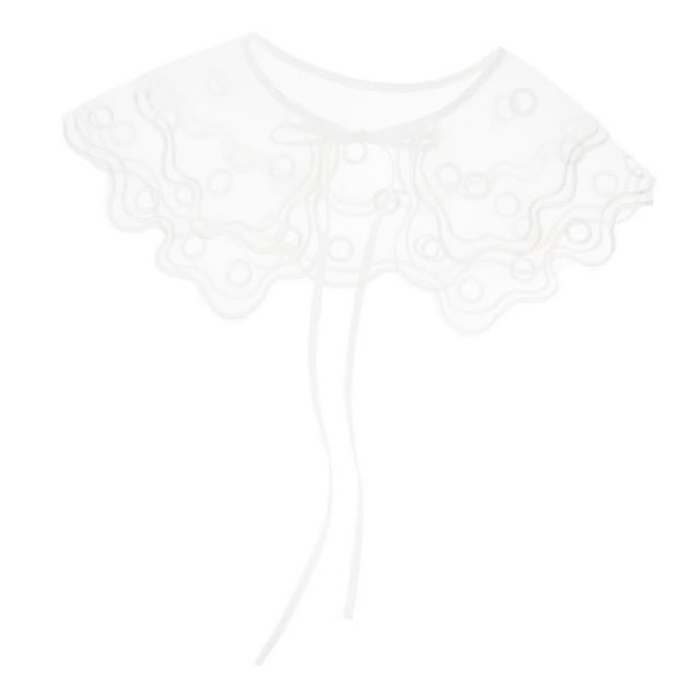 Esquirla Collier Floral en Chiffon Détachable - Blanc 01, Tel Que Décrit