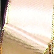 The Ribbon People Ivory and Gold Solid Woven Wired Craft Ribbon 0.75" x 54 Yards