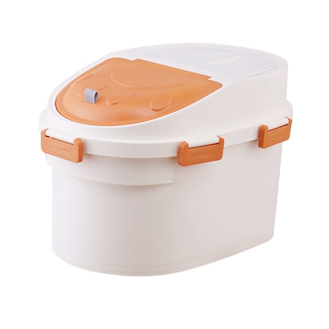 Caja de almacenamiento de alimentos para perros de plástico para Naranja S SM SunniMix Estuche de almacenamiento de granos