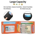 thumbnail image 3 of Wallet for Men Slim,Genuine Leather Mens Wallet RFID Blocking Credit Card Holder with Money Clip, 3 of 10