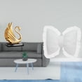 thumbnail image 2 of Figura de cisne con lazo, cojín decorativo, estatua de colección, pieza de arte moderno de mesa, escultura animal para sala de estar, gabinete, decora, 2 of 8
