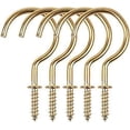 thumbnail image 1 of BRILLAR Ganchos de tornillo dorados, paquete de 30, ganchos para colgar versátiles para plantas, cocina, interior y exterior, 1 of 5