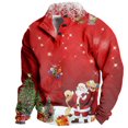 thumbnail image 1 of VBARHMQRT Chandail à Capuchon en Peluche Collection de Noël pour Hommes Imprimé Élégant et Confortable Chandail à Capuchon, 1 of 3