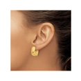 thumbnail image 3 of Boucles d'Oreilles en Or Jaune 14K Carrées Polies en Forme de J, 3 of 4