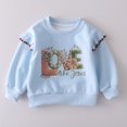 thumbnail image 4 of Mnyotv Toddler Baby Girl Long Sleeve Fall Outfits Love Like Jesus Printed Sweashirts and Jeans Pants 2Pcs Clothes for Kids Size 18-24 Months, 4 of 7