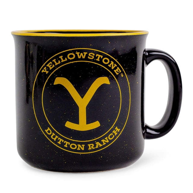 Taza Camper de cerámica Silver Buffalo Yellowstone Dutton Ranch, 590 ml