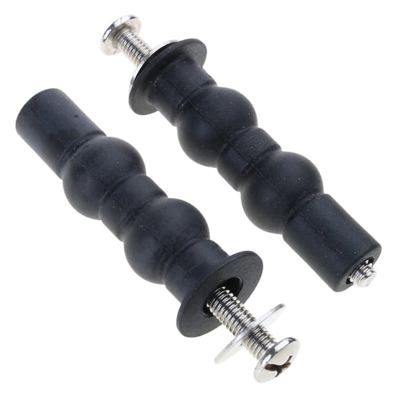 2 Pcs Toilet for Seat Fix Expanding Rubber Top Screw Set Home Toilet Lid Screw with Two Expandable Ball