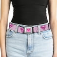 thumbnail image 5 of DC Comics Belt, Seatbelt Buckle Belt, Superman Shield Pink, Youth 22 to 32 Inches, 5 of 9