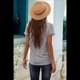 thumbnail image 4 of Camisetas Sin Mangas para Mujer, Blusa de Encaje de Corta con Cuello en V, Chaleco Informal, Camisola de Verano, Camisas Grises XXL, 4 of 6