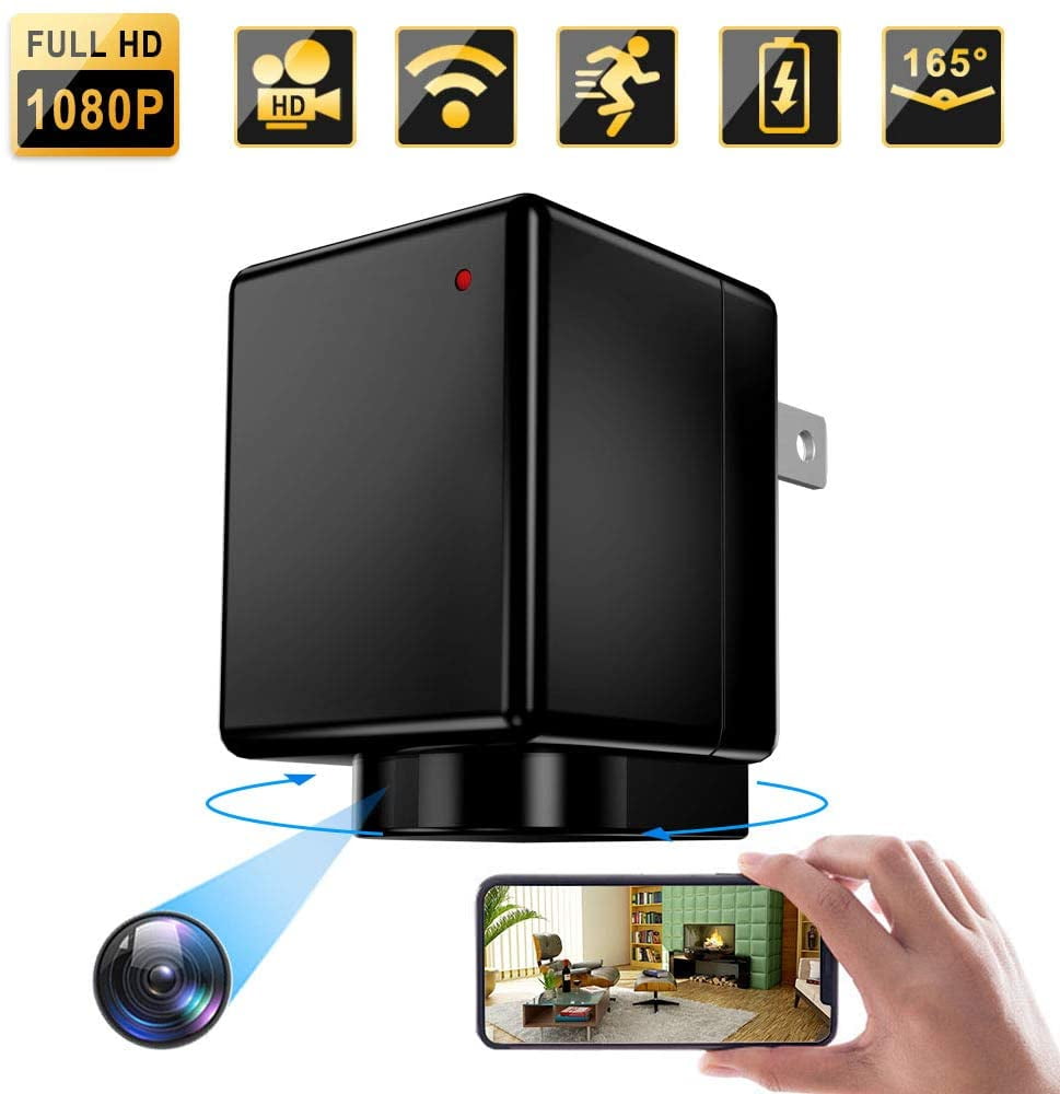 Hidden Camera Charger Mini Spy Camera with Motion Detection，Wall