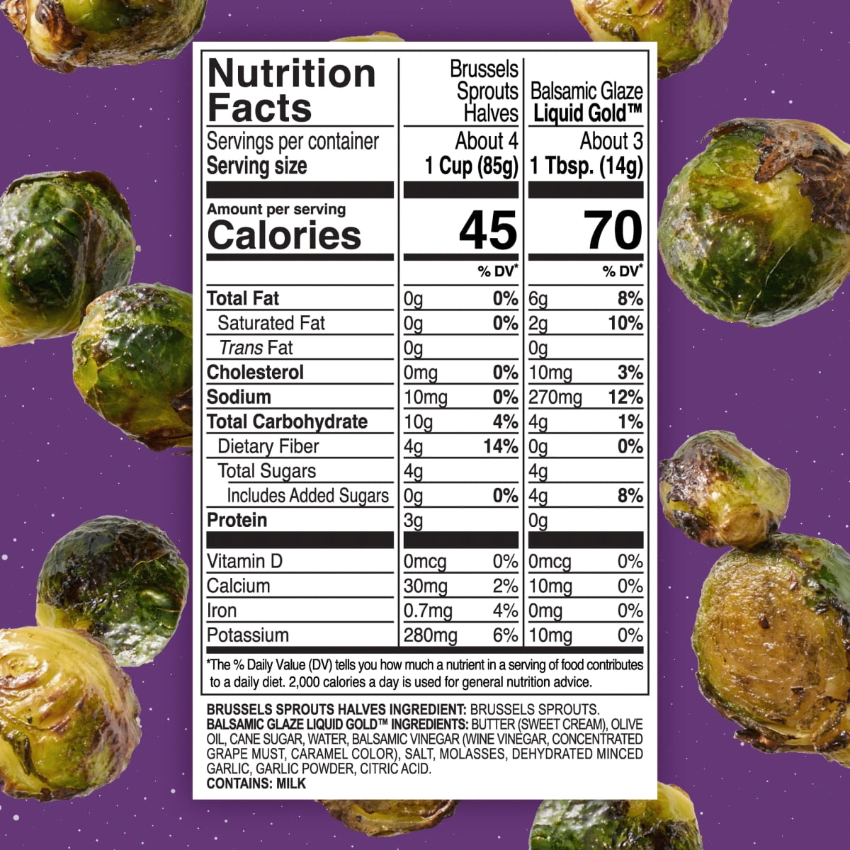 Kinder's Balsamic Glaze Brussels Sprouts, 13.5 oz (Frozen)