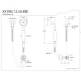 thumbnail image 2 of Kingston Brass KX1058SE Victorian Hand Shower Kit, Brushed Nickel, 2 of 4