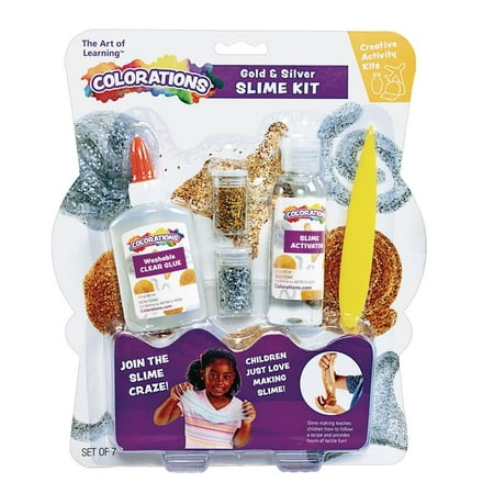 Slime Kit, Colorations Gold & Silver Slime Kit (Item # DIYSLGOL)