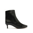 thumbnail image 5 of Schutz Mikki Low Black Side Zipper Pointed Toe Stiletto Mid Heel Ankle Boots (Black, 7), 5 of 6