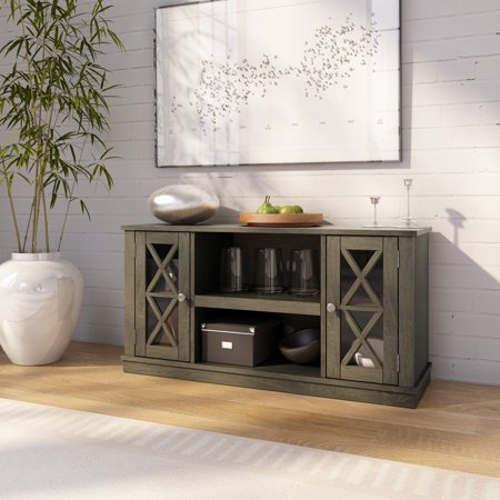Stanton Home Furnishings - Twin Star Home Stanton Ridge Spanish Gray TV Stand for TVs up to 55