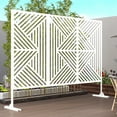 thumbnail image 2 of Lirago Zodiac Decorative Screen White 76"H x 47.2"L x 15.10"W, 2 of 6