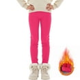thumbnail image 2 of yocbz Girls Fleece Lined Leggings Winter Thermal Warm Clothes Running Thick Pants Cold Weather for Kids 18-24 Months,Size for Hot Pink, 2 of 7