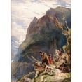 thumbnail image 3 of John Frederick Lewis 14x18 Black Modern Framed Museum Art Print Titled - Tyrolese Hunters (1827), 3 of 5