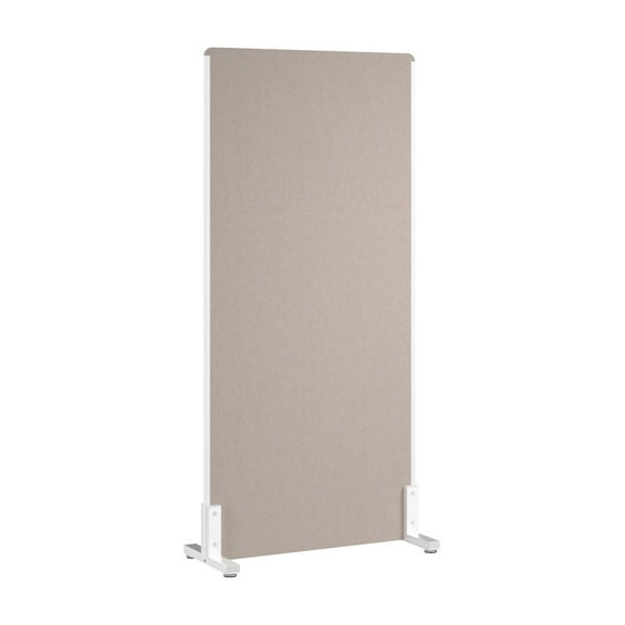 Bush Business Furniture 34W x 72H Freestanding Privacy Screen in Warm Beige