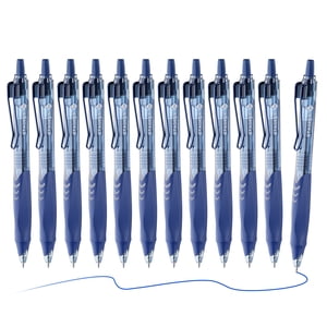 STAGEEK 12-Pack Blue Gel Pens, 0.5mm Fine Point