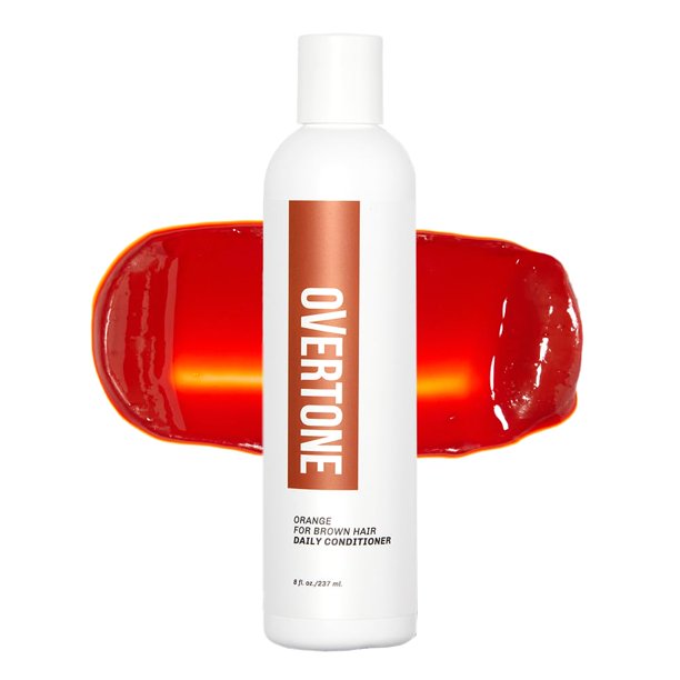 Acondicionador depósito de color diario Overtone para cabello teñido y natural Coloración temporal de 8 oz con manteca de karité y aceite de coco Refresca el color y previene la decoloración Vegano Si