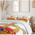 thumbnail image 6 of Ambesonne King Duvet Cover Sets, Majestic Royal Sign Crown, 2-Queen, Marigold Orange, 6 of 7