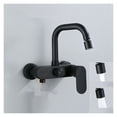 thumbnail image 1 of Tuqiu Kitchen Faucet With Spray Gun Swivel Kitchen Sink Mixer Tap Hot &amp; Cold Wall Mounted With Spray Gun Rotating Sink Mixer ,Effortless Installation, 1 of 7