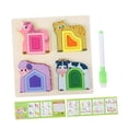 thumbnail image 3 of HILABEE Wooden Puzzle Games Early Learning Developmental Games for Toddlers Girls C, 3 of 9