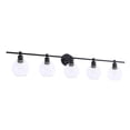 thumbnail image 5 of Collier 5 light Black and Clear glass Wall sconce, 5 of 14