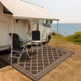 thumbnail image 5 of Gaderth Outdoor Rug,Waterproof Reversible Rug Patio Rug Modern Camping RV Plastic Straw Rug Geometric Area Rug for Backyard, Deck, Picnic, Porch, Beach, 5 of 10
