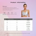 thumbnail image 5 of Hansber Women's Shiny Sport Bras Racer Back Strappy Crop Tops for Raves Festivals Yoga Workout Fitness Black L, 5 of 5