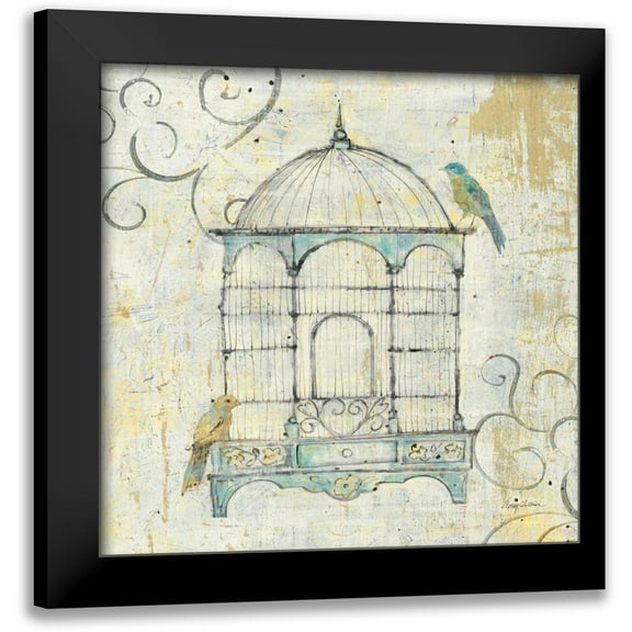 Tillmon, Avery 12x12 Black Modern Framed Museum Art Print Titled - Bird Cage IV