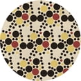thumbnail image 1 of Ahgly Company Tapis d'Intérieur Lavables en Machine, Ronds, Transitionnels Kakis, Ronds de 3', 1 of 7