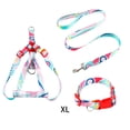 thumbnail image 3 of 3Pcs/Set Leash Zinc Alloy Print Adjustable Medium Outdoor Decorative Harness Washable Animal Accessories Pink,2.5x120cm XL, 3 of 9