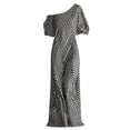 thumbnail image 6 of Yxbdin Off the Shoulder Maxi Dresses for Women Elegant Striped Print Sundresses with Pockets Trendy Puff Flowy Boho Dresses Outdoor Travel Summer Beach Dresses, 6 of 8