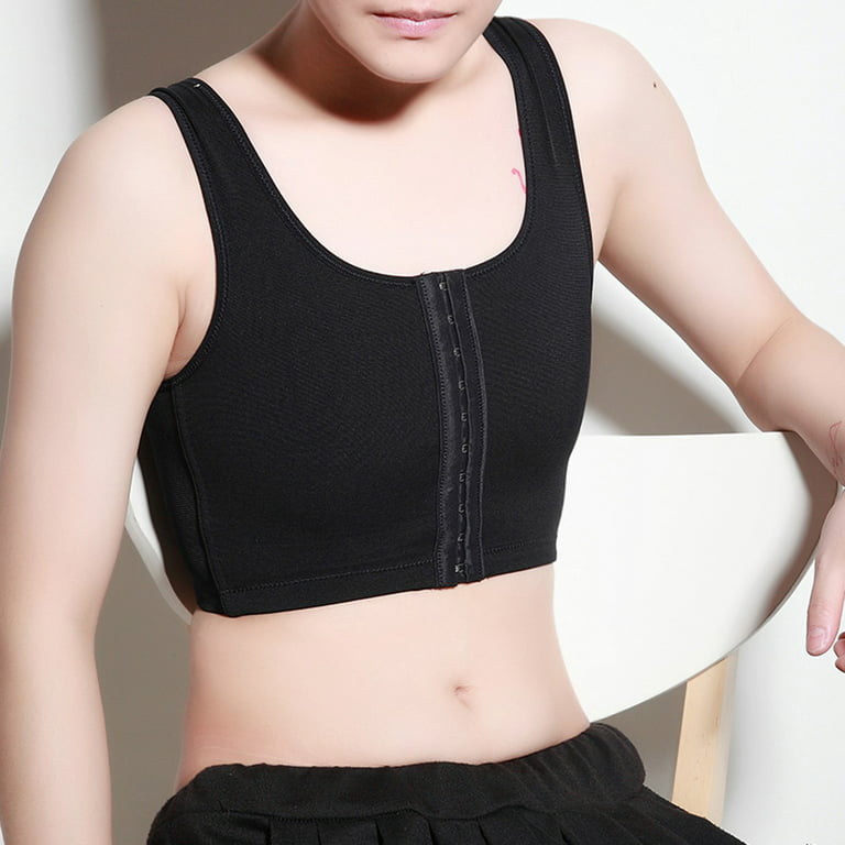 Wozhidaoke Bras for Women Breathable Chest Binder Short Corset Vest Elastic  Sport Bra Sleeveless Tops Tank Underwear Women 