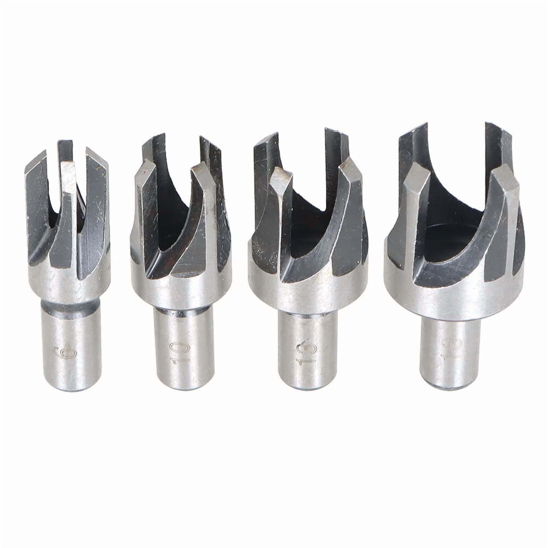ZYLER- 8 Pack Carbon Steel Wood Plug Hole Cutter Dowel Maker Shank Drill Bit Set New