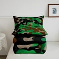 thumbnail image 5 of Erosebridal Green Camouflage Bedding Sets Full with Comforter, Militarily Camo Duvet Insert, Cartoon Army Reversible Bedding Full Comforter Set, Lightweight Bedroom Decor, 3pcs, 5 of 8