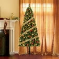 thumbnail image 4 of Home Heritage 7ft Pre-Lit Artificial Half Holiday Tree with Stand, (2 Pack), 4 of 6