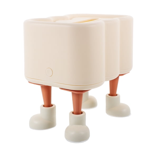 KAKOWELY Caja Dispensadora De Pañuelos Beige De Plástico Con Antideslizante Para Cocina Y