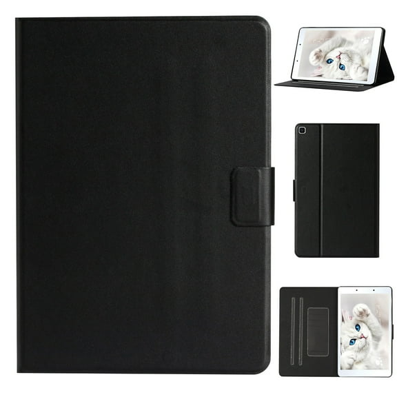 Dteck Folio Case for Samsung Galaxy Tab A 8.0 2019 SM-T290 T295, Slim Fit Book Cover Design Multi-Angle Stand PU Leather Case Cover, Black