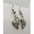 thumbnail image 3 of White Opal Heart Silver Earrings, 3 of 5