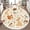 Color 1, variant on Washable Non Slip 6ft Round Rug, Whimsical Woodland Animals Flowers Circle Area Rugs with Tassels Carpet for Nursery Bedroom Living Room Playroom Tent rug Tent Castle
