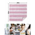 thumbnail image 4 of Pink Striped Cloth Napkins Set of 4 Reusable Dinner Napkins, Farmhouse Vintage Stripes Cocktail Napkin Washable Table Napkins for Wedding/Holiday Party/Baby Shower 20"x20", 4 of 7