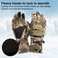 thumbnail image 3 of Eoperou 1 Pair Winter Men Sport Gloves Camouflage Touch Screen Plush Lining Anti Slip Palm Full Fingers Gloves for Cycling Camping Hunting Fishing, 3 of 8